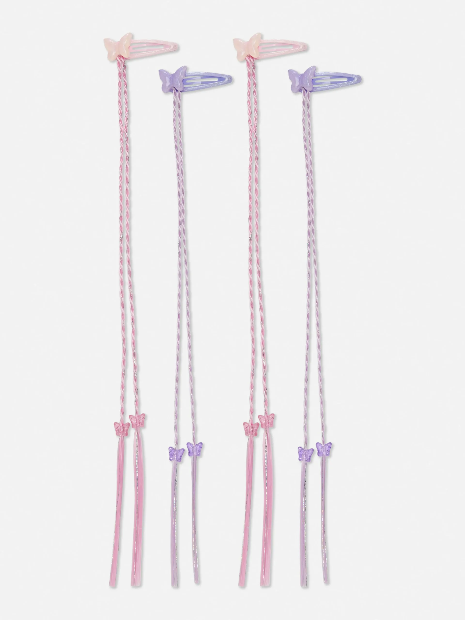 Lot De 4 Barrettes Papillons