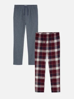 Lot De 2 Bas De Pyjama Brossés