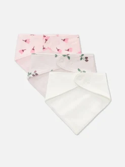 Lot De 3 Bavoirs Façon Bandana à Motif Fruits Rouges