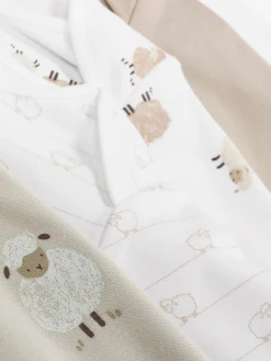 Lot De 5 Bodys à Manches Longues à Motif Mouton