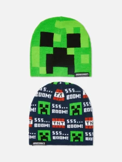 Lot De 2 Bonnets Minecraft