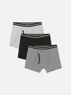 Lot De 3 Boxers à Taille Rayée