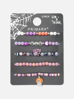 Lot De 5 Bracelets Ornés De Perles Halloween