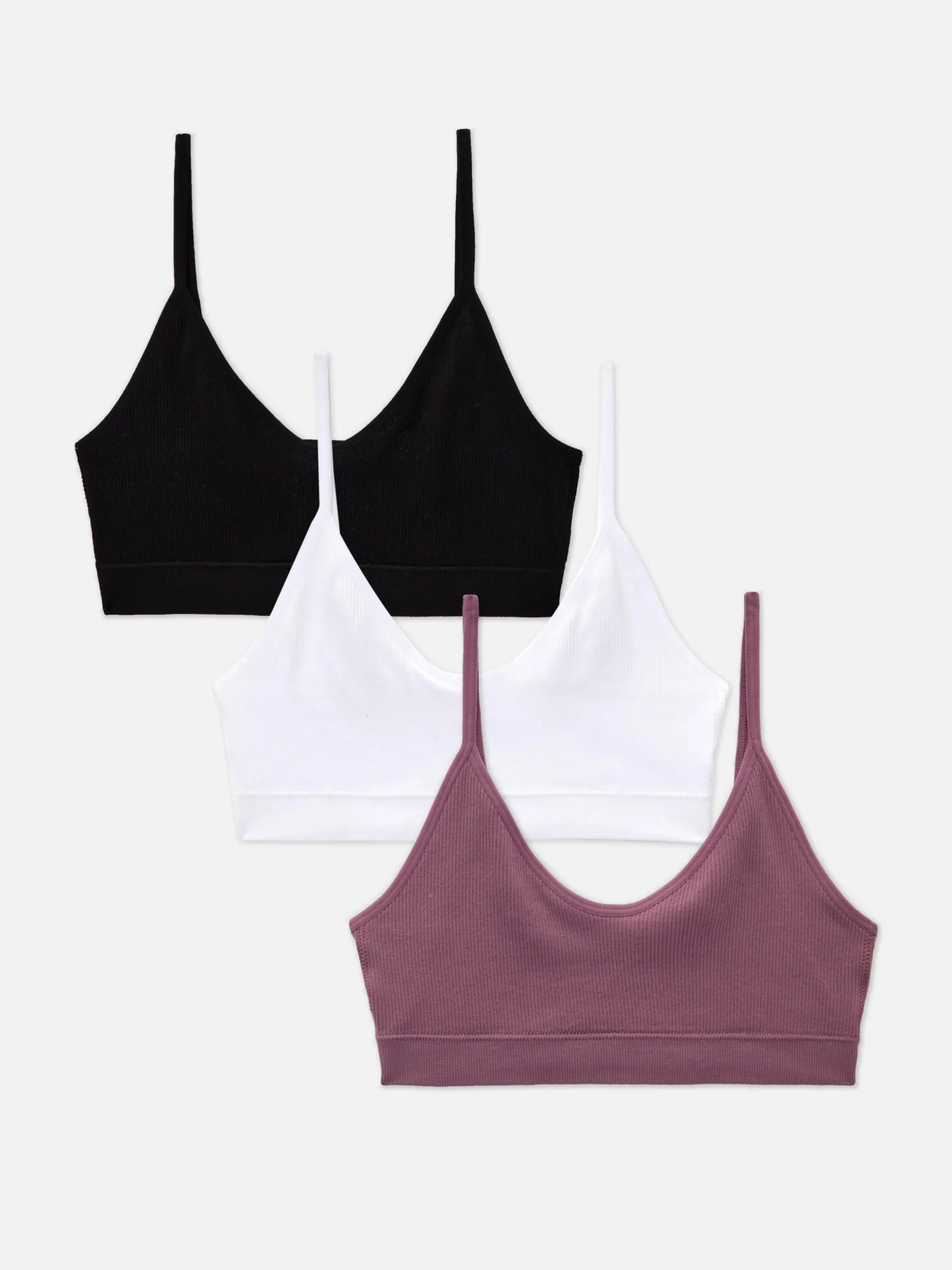 Lot De 3 Brassières Caraco Courtes Sans Couture