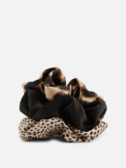 Lot De 3 Chouchous En Satin à Imprimé Animalier