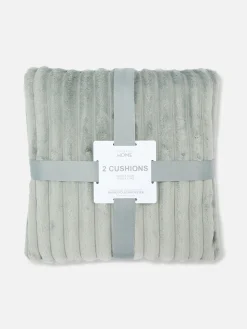 Lot De 2 Coussins Côtelés Confortables