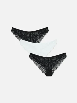 Lot De 3 Culottes Brésiliennes En Dentelle