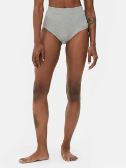 Lot De 3 Culottes Menstruelles Côtelées Taille Haute