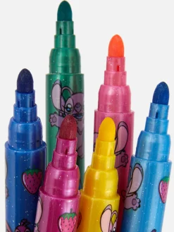 Lot De 6 Marqueurs à Paillettes Disney Lilo & Stitch