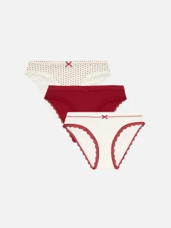 Lot De 3 Mini Culottes Avec Finitions En Dentelle