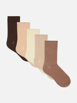 Lot De 5 Paires De Chaussettes Côtelées