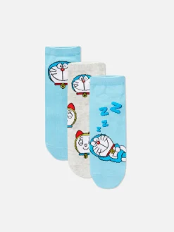 Lot De 3 Paires De Chaussettes Pour Baskets Doraemon
