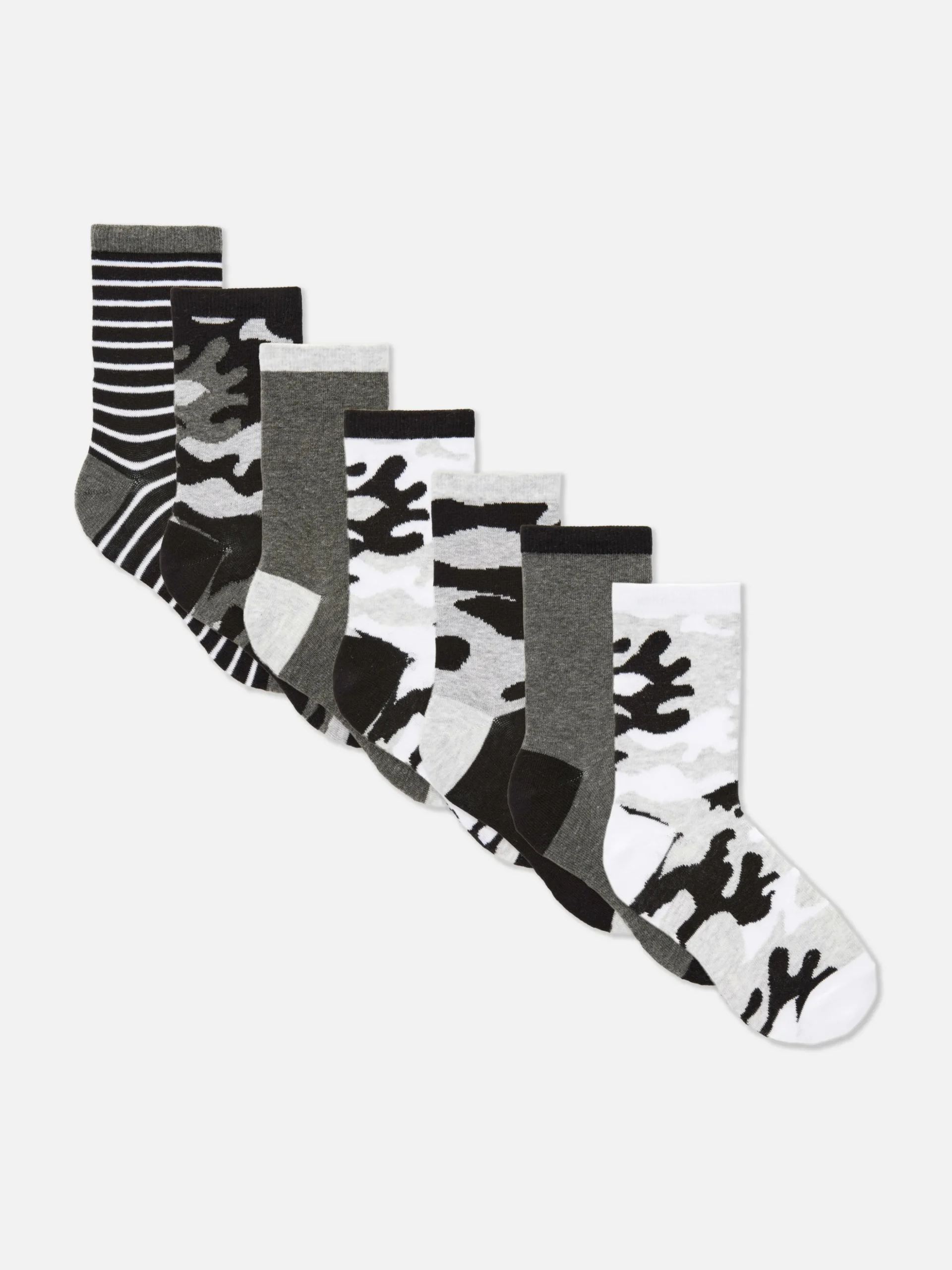 Lot De 7 Paires De Chaussettes Camouflage