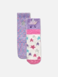 Lot De 2 Paires De Chaussettes Chaudes Licorne