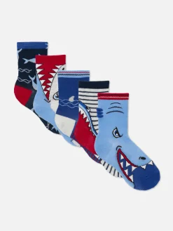 Lot De 5 Paires De Socquettes Requin