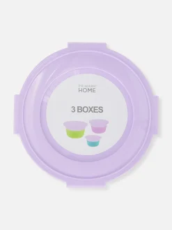 Lot De 3 Pots à Encas Ronds