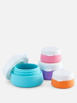 Lot De 4 Pots De Voyage En Silicone