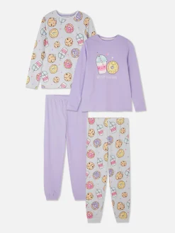 Lot De 2 Pyjamas à Motifs Bubble Tea