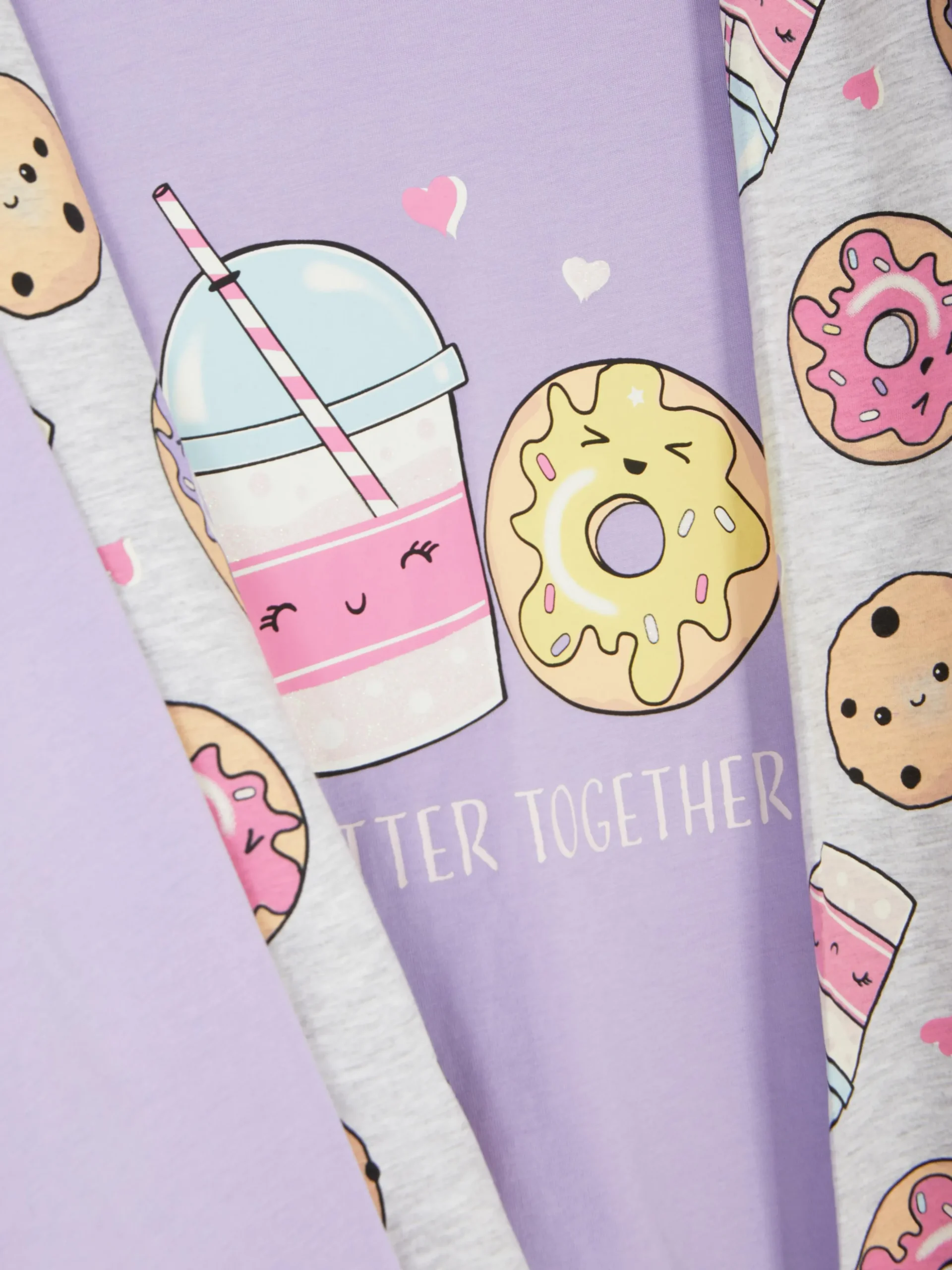 Lot De 2 Pyjamas à Motifs Bubble Tea