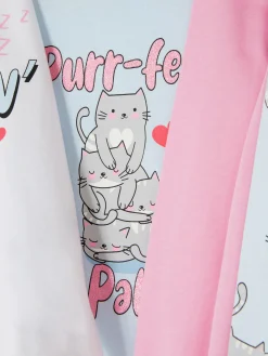 Lot De 2 Pyjamas Longs à Motif Chat