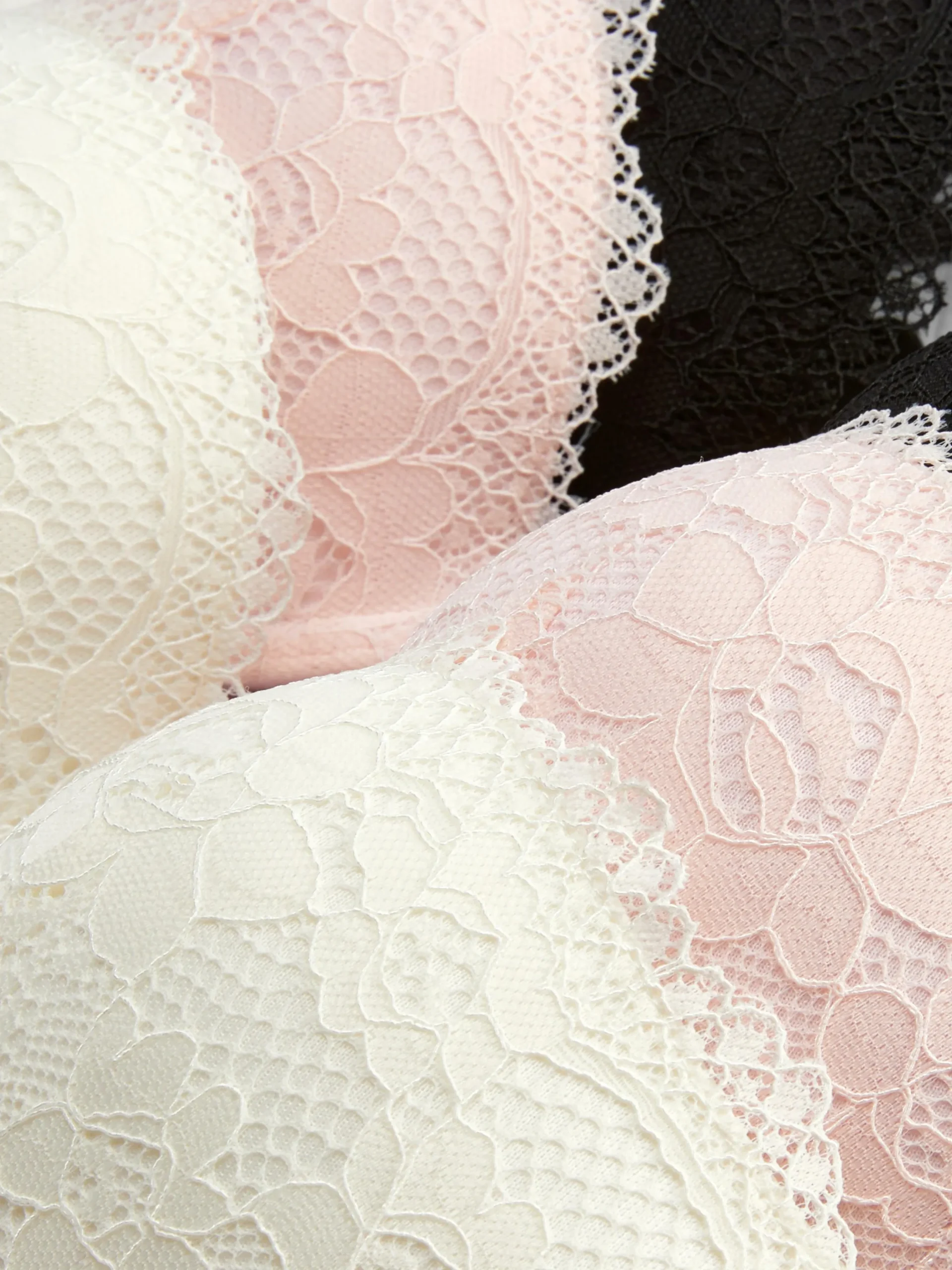 Lot De 3 Soutiens-gorge Push-up Plongeants En Dentelle