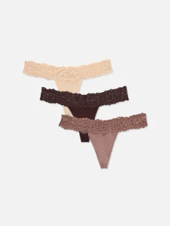 Lot De 3 Strings Bandeau En Dentelle