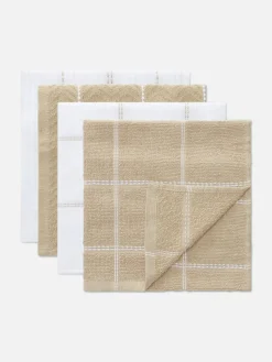 Lot De 4 Torchons En Coton éponge