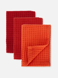 Lot De 3 Torchons Gaufrés