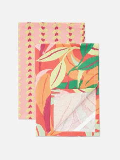 Lot De 2 Torchons Imprimés