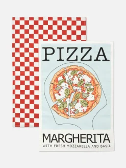 Lot De 2 Torchons Imprimés