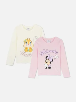 Lot De 2 T-shirts à Manches Longues Disney Minnie Et Ses Amis