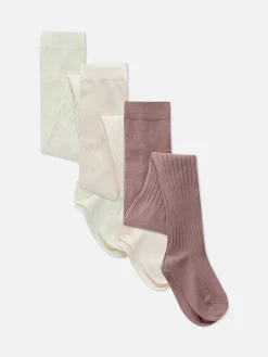 Lot De 3 collants Côtelés Variés
