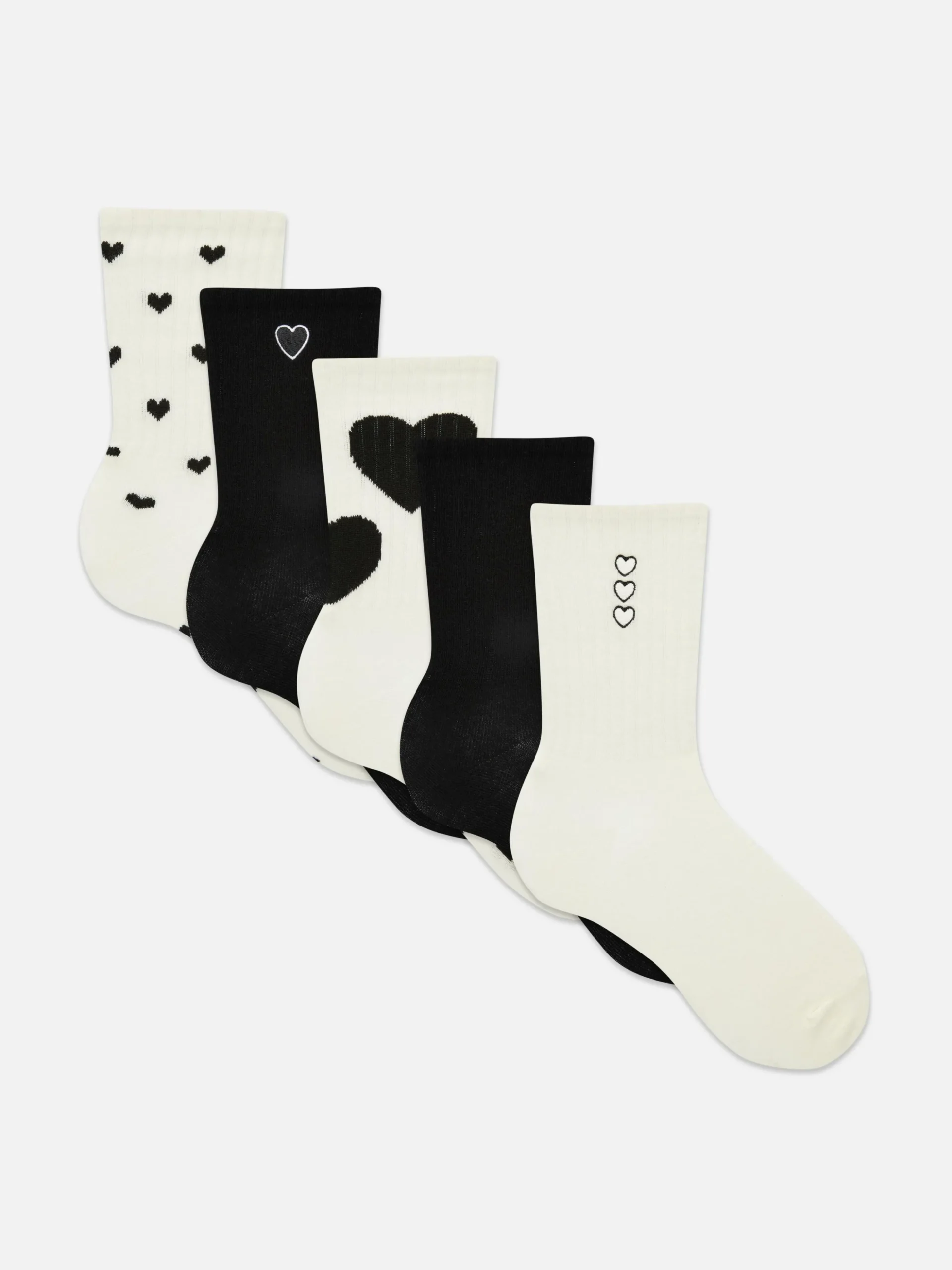 Lot De 5 paires De Chaussettes à Motif Cœur