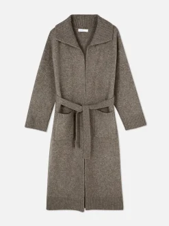 Manteau-cardigan Long Tricoté