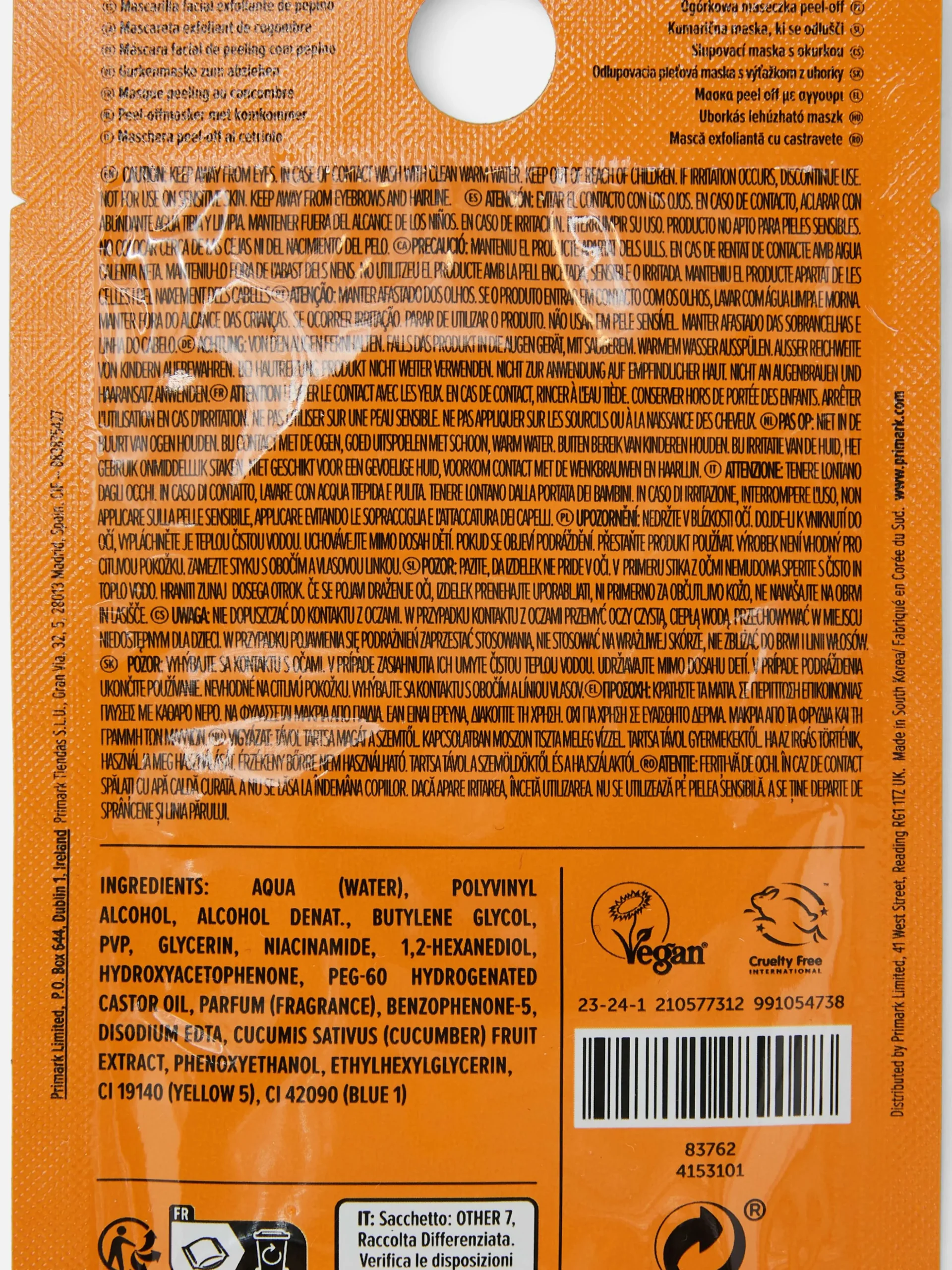 Masque Peel-off Au Concombre PS…