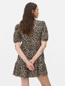 Mini Robe Froncée à Smock