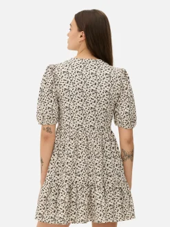 Mini Robe Froncée à Smock