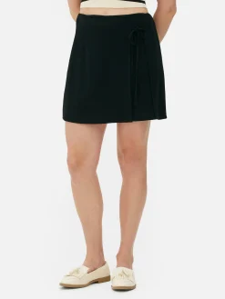 Mini-jupe Portefeuille à Nouer Sur Le Devant