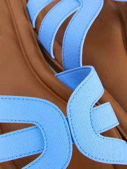 Mules à Lanières En Simili Cuir