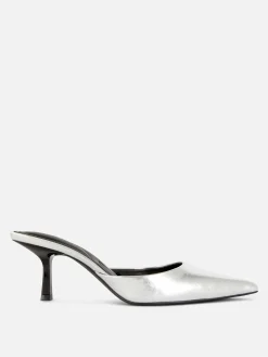 Mules à Talon Et Bout Pointu