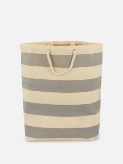 Panier à Linge En Toile Rayée