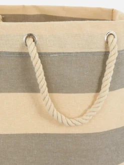 Panier à Linge En Toile Rayée