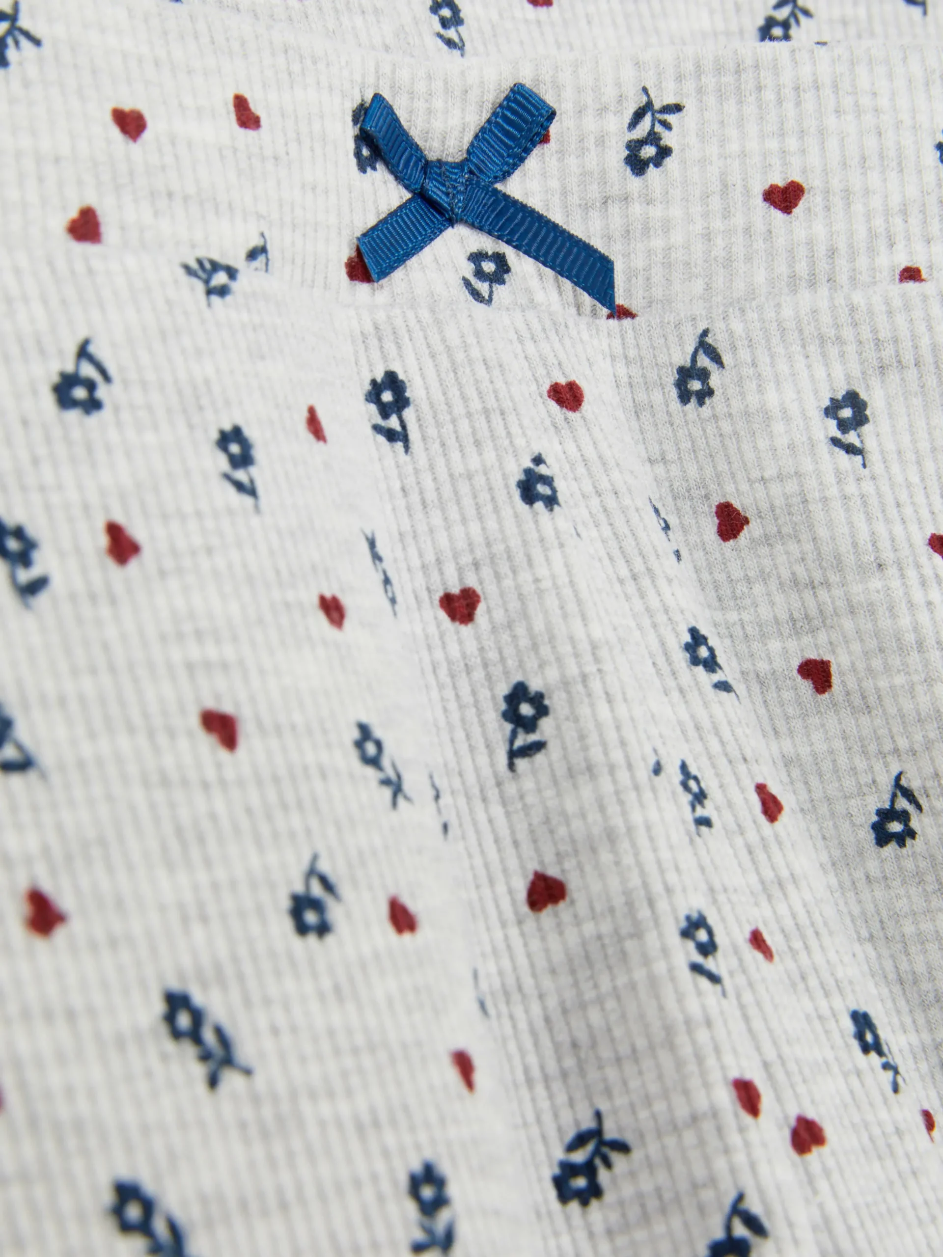 Pantalon De Pyjama Large Côtelé à Petites Fleurs