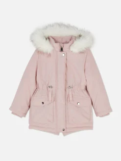 Parka à Capuche En Fausse Fourrure