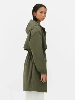 Parka Imperméable à Cordon De Serrage