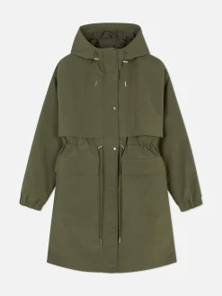 Parka Imperméable à Cordon De Serrage