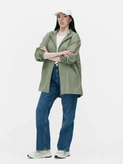 Parka Imperméable Légère à Capuche