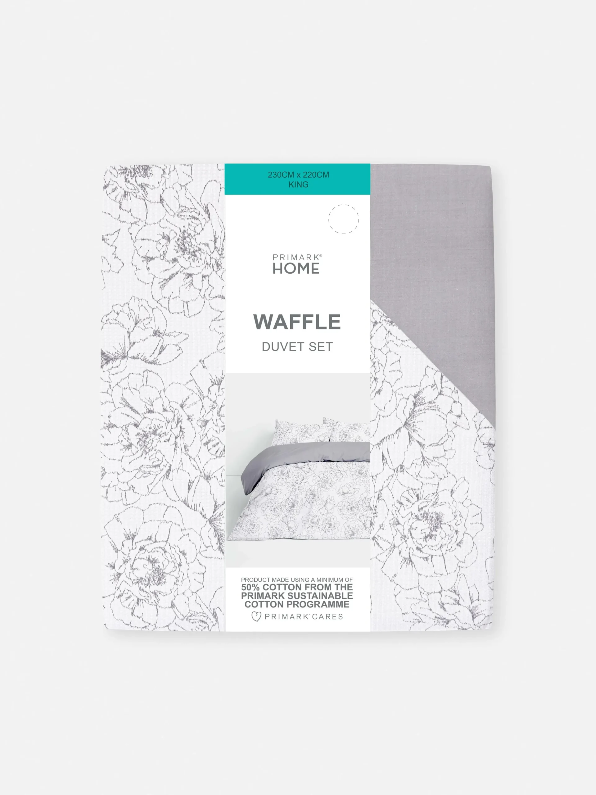 Parure De Lit King Size Texturée à Motif Floral