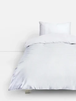 Parure De Lit Simple Gaufrée Blanche