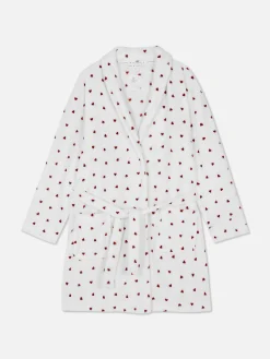 Peignoir Duveteux à Motifs